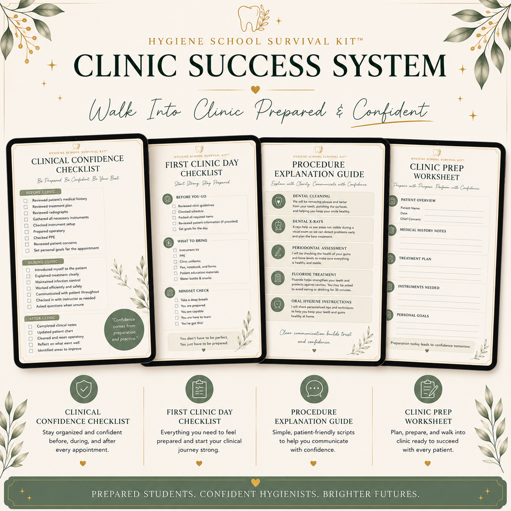 Hygiene School Survival Kit™

The Complete Success System for Dental Hygiene Students